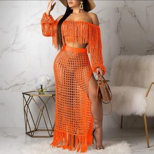 WOMEN'S SEXY 2 PIECE OUTFITS SOLID COLOR OFF SHOUL